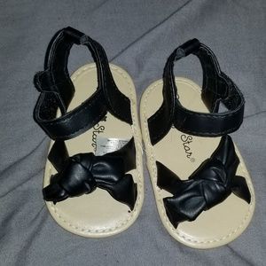 Black baby sandals